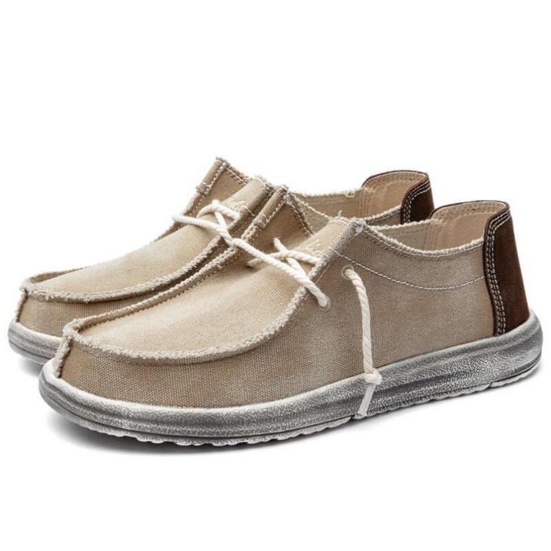 

New Arrival Summer Autumn Comfortable Casual Shoes Mens Canvas Shoes For Men Brand Fashion Flat Loafers Shoe Size 46 46 хаки
