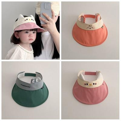 Soft Breathable Baby Sun Hat Korean Style Quick-dry Kids Empty Top Cap Animal Anti UV Children Sunshade Hat Travel