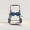 Garden Hose Reel Cart Hand-Push with Wheels Weather Resistant