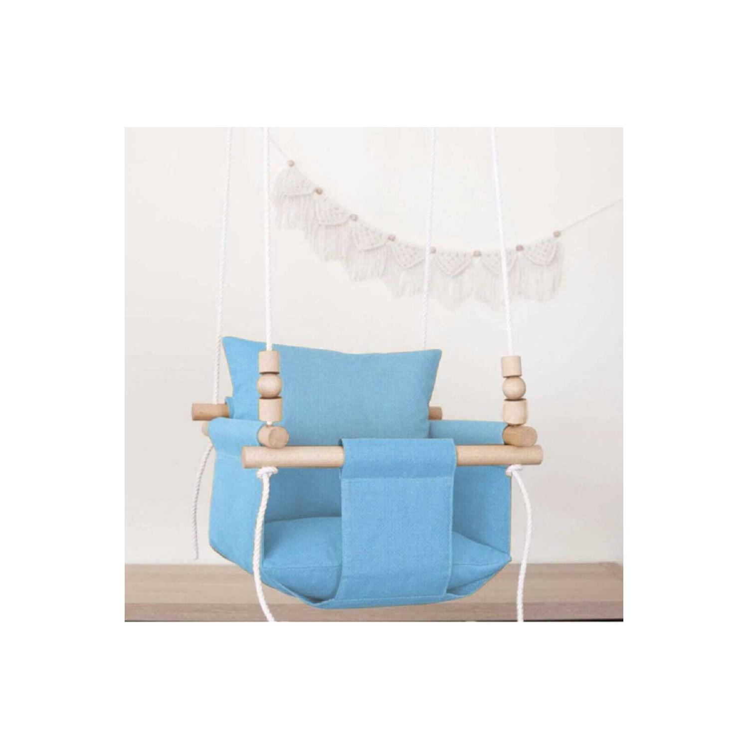 

Blue Baby With Wooden Double Pillow синій