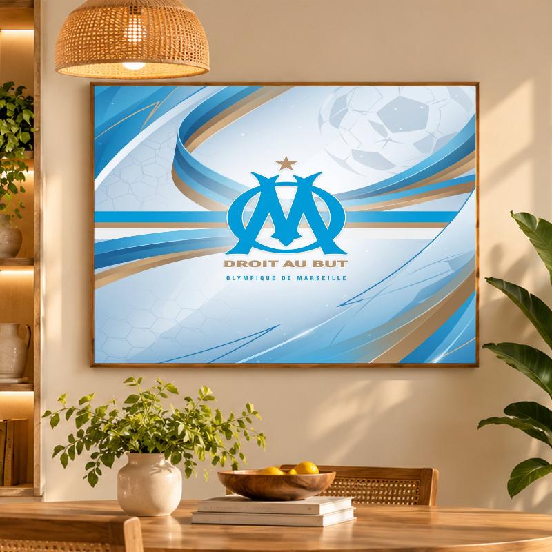 5D Diamond Painting Olympique Lyonnais FC DIY Full Drill Diamond Art Kit Home Decoration