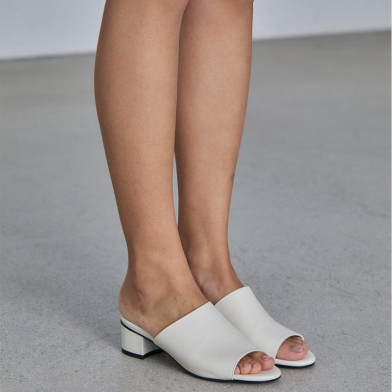 Thommcan Women S Comfort Daily Mid Heel Mule 01 8tmni15m9d White