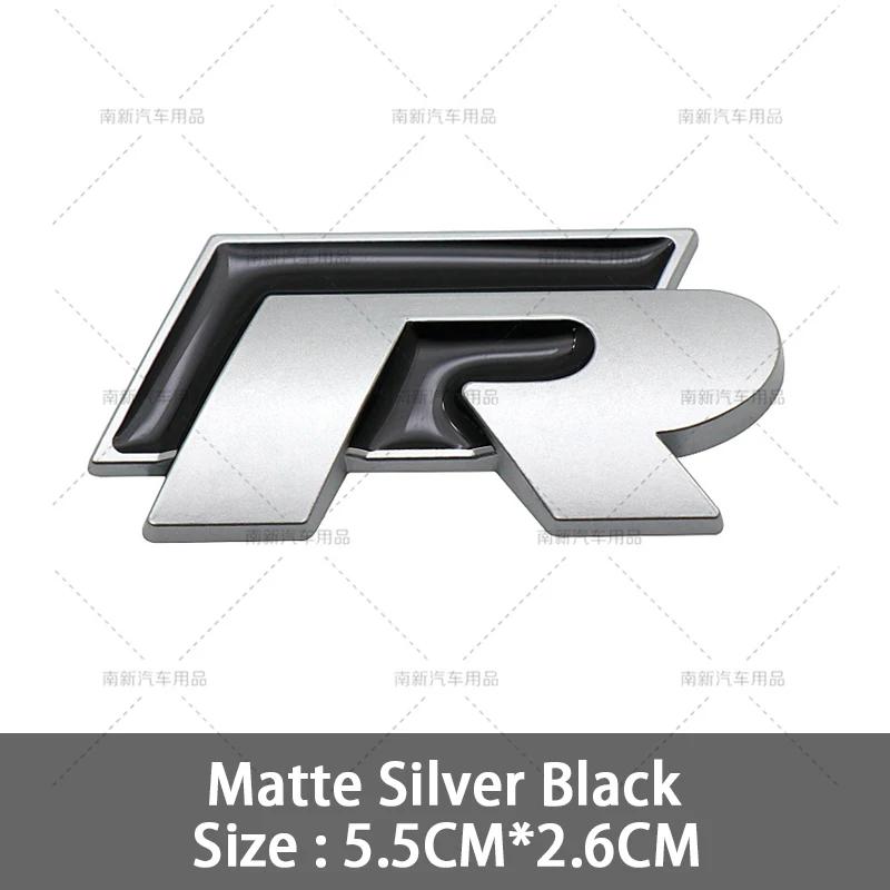 RUNTB1 VW 2026 Hot 3D Metal R Grille Badge Rear Tail Trunk Emblem Decal Stickers For Volkswagen VW Polo Passat Golf Jetta Tiguan Sagita