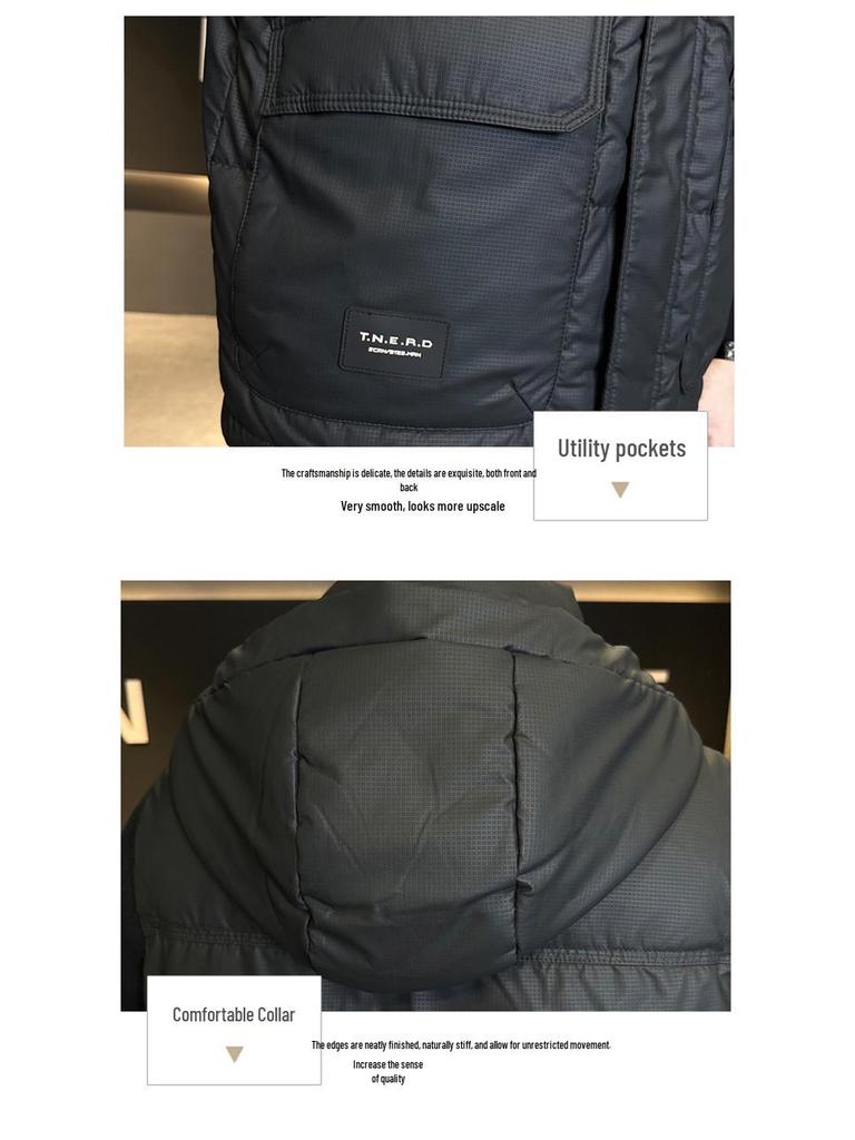 Trendy 2025 Men's Hooded Down Vest - Korean Style Autumn/Winter Outerwear