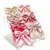 8Pcs Fabric Floral Print Bow Hair Clips Flower Ribbon Spring Clips  Women Hair Styling