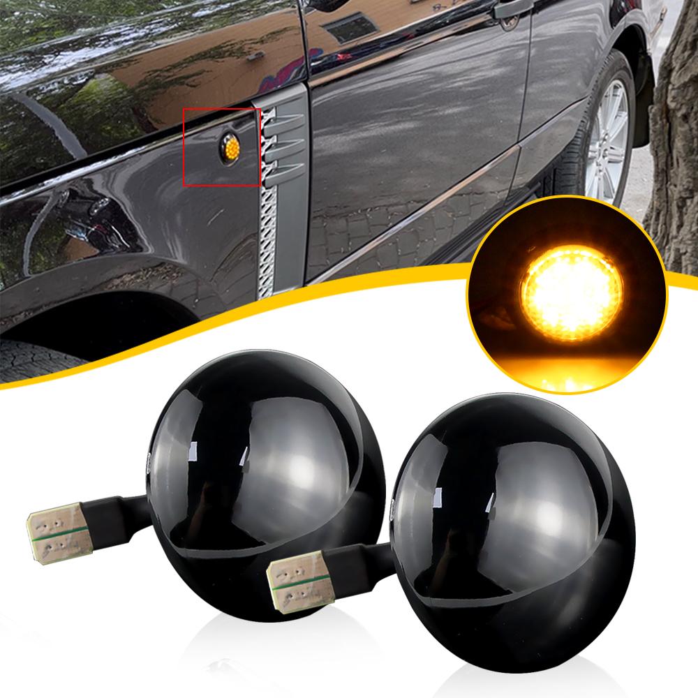 

2PCS Automotive LED Fender Indicator Light Side Marker Lamp For Land Range Rover L322 2002-2012 OEM# XGB500020 Turn Signal Light