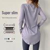 Women's Long Sleeve Yoga & Running T-Shirt with Slimming Fit & Breathable Back