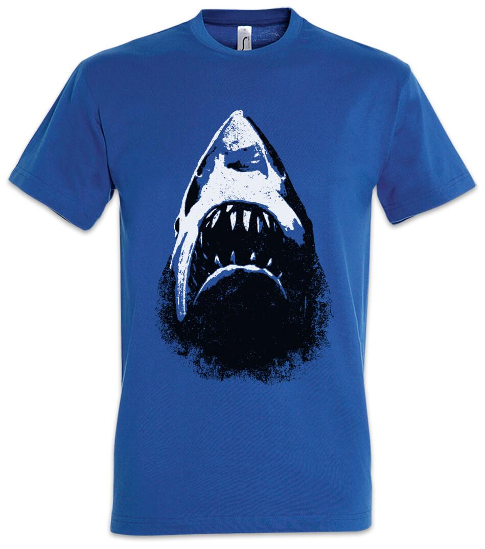Shark Face T-Shirt Great White Jaws Shark Hunger Hungry Food Diver Diving Teeth 3XL