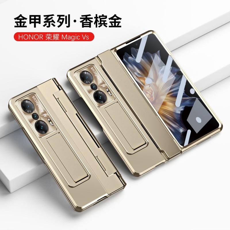 Slim Foldable Phone Case Honor Magic Full Coverage Transparent PC Shell With Built-in Stand Shockproof Scratch Resistant