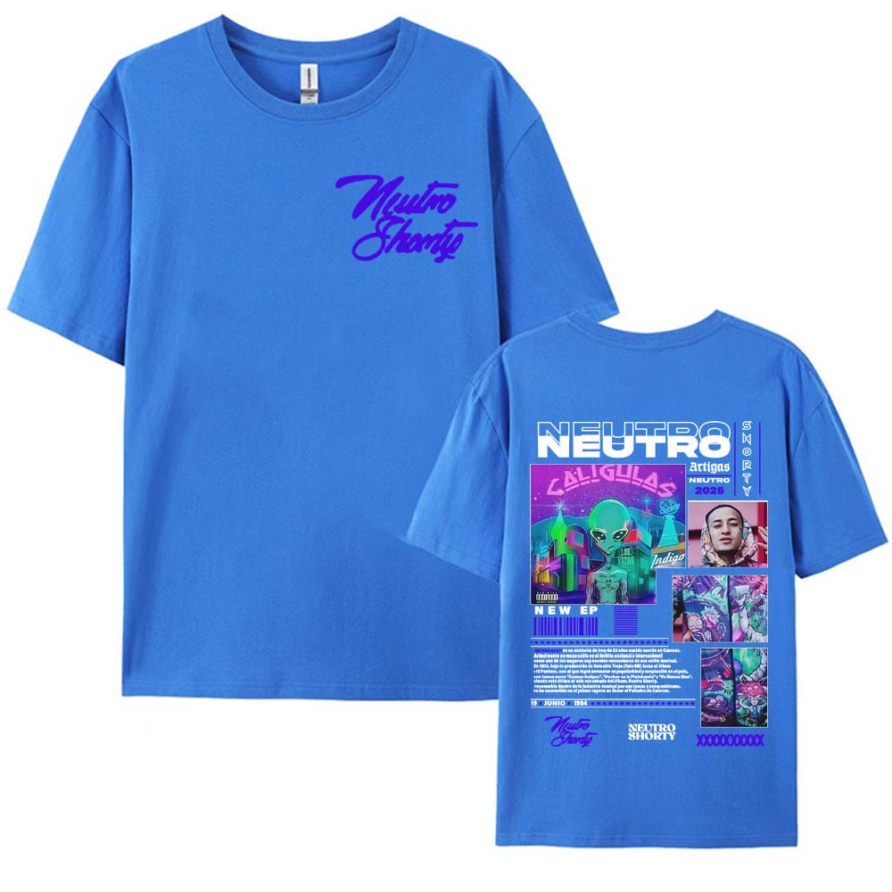 Rapper Neutro Shorty Album Tour 2025 Merch T Shirts Mens Clothing Hip Hop Short Sleeve Tshirts Casual 100 Cotton Tshirt Tops