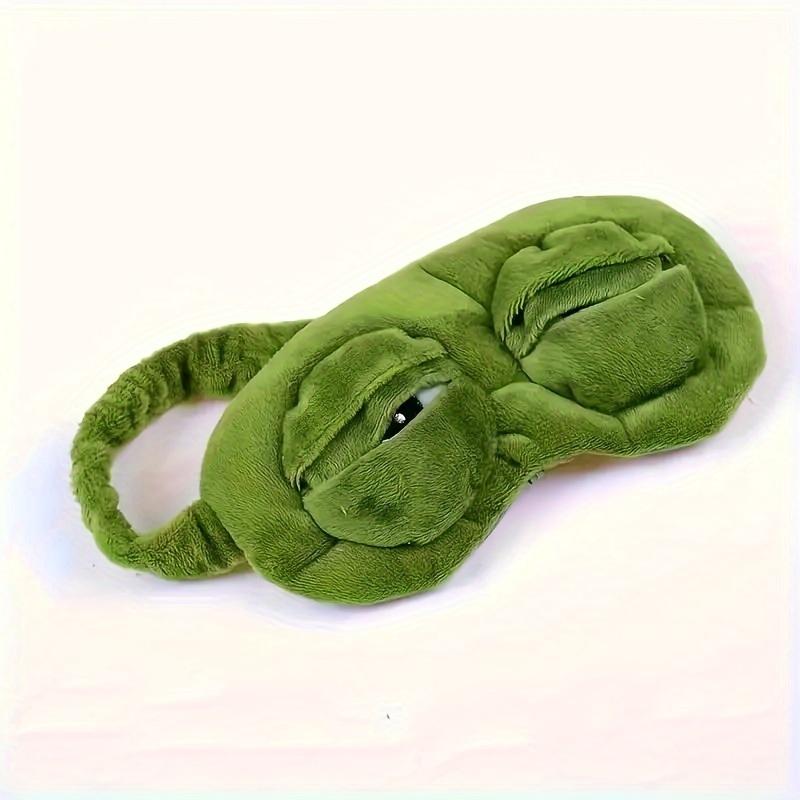 1pc/2pcs/3pcs Green Frog Cartoon Cute Eye Mask Sad 3D Eye Mask Sleeping Rest Sleeping Fun Adult Unisex Gift
