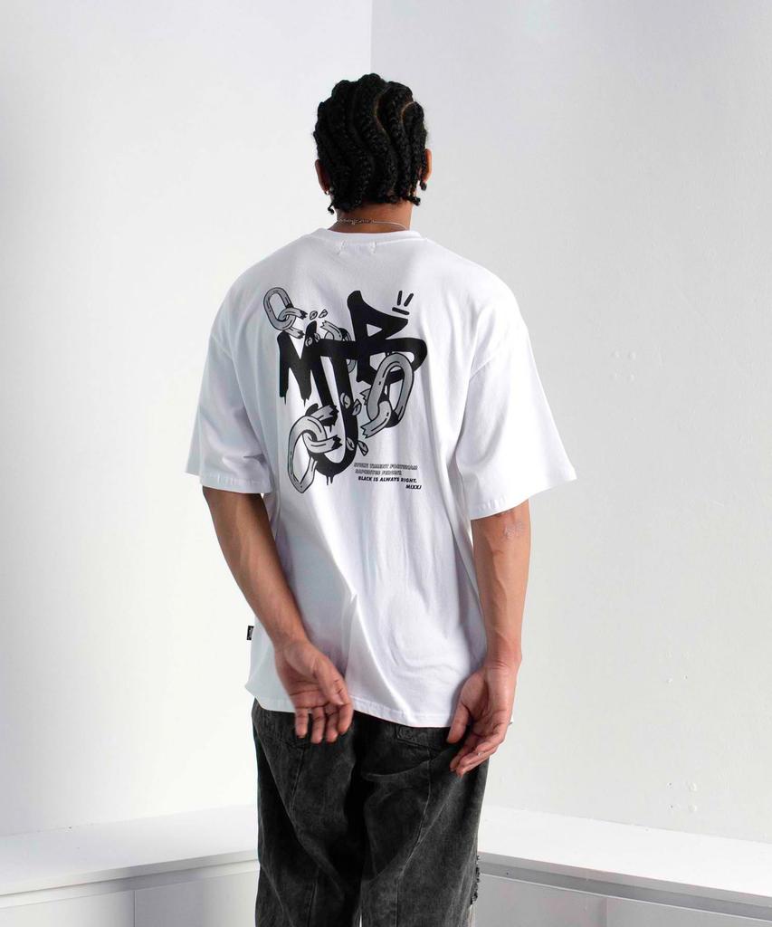 MIXXJ Mixxj Chain Big Logo Tee (White)