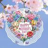 Open - 1pc Happy Mother's Day Patterned Mandala Wind Chime - Rotating Art Decor, Perfect for Garden, Patio & Home Decoration