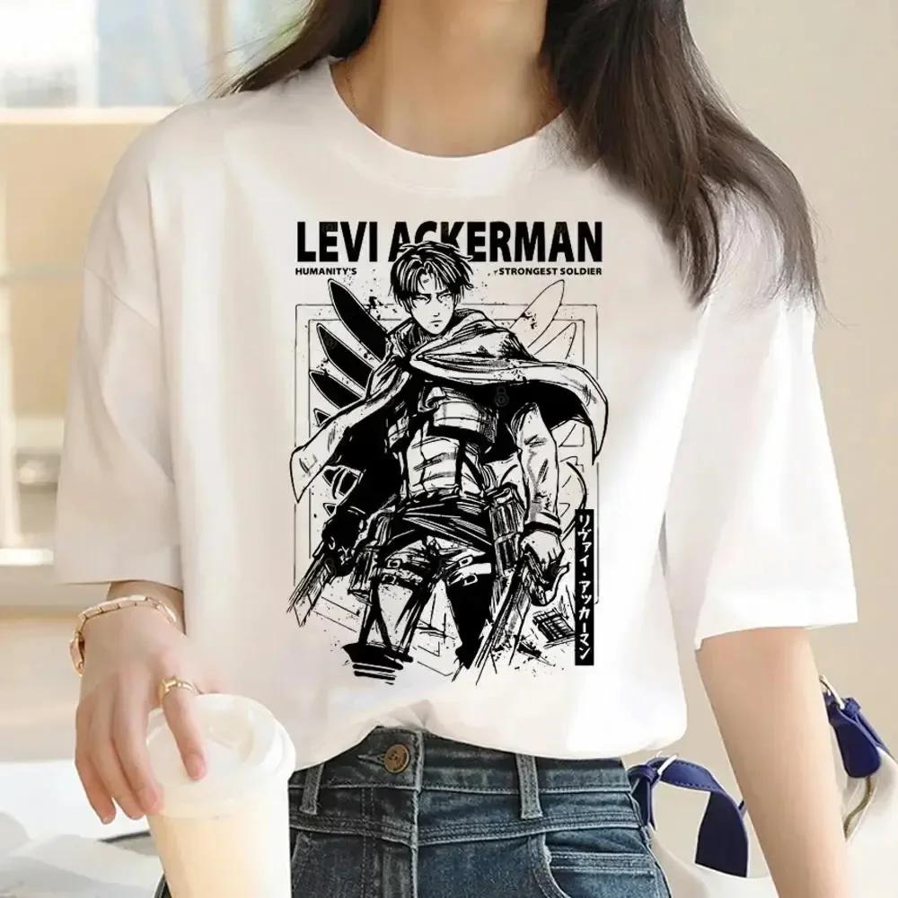 Japanese Anime Attack On Titan Graphic Print Harajuku T Shirt Casual Fashion Short Sleeve T-Shirt Women Graphic T Shirts