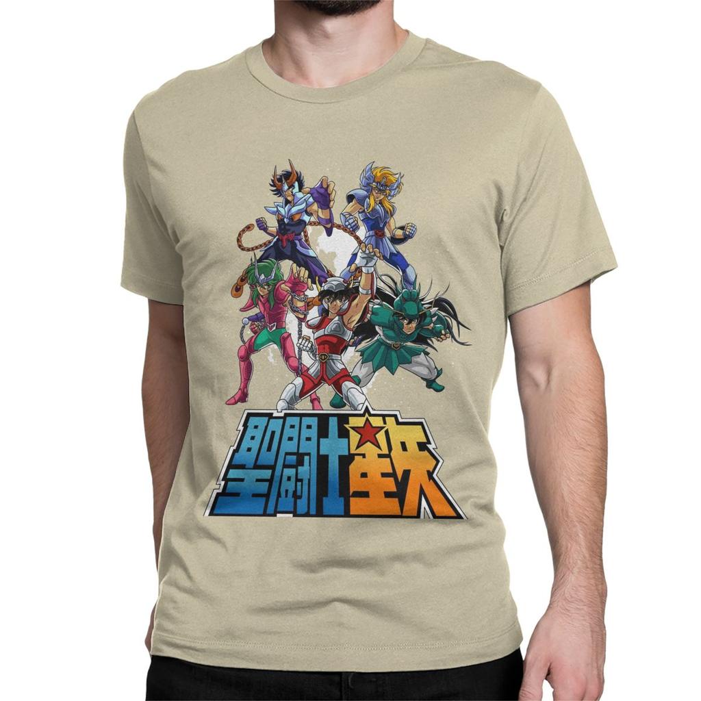 Knights Of The Zodiac Japanese Anime Men Women's T Shirt Saints Seiya Tee Shirt Short Sleeve T-Shirts Pure Cotton 6XL Clothing