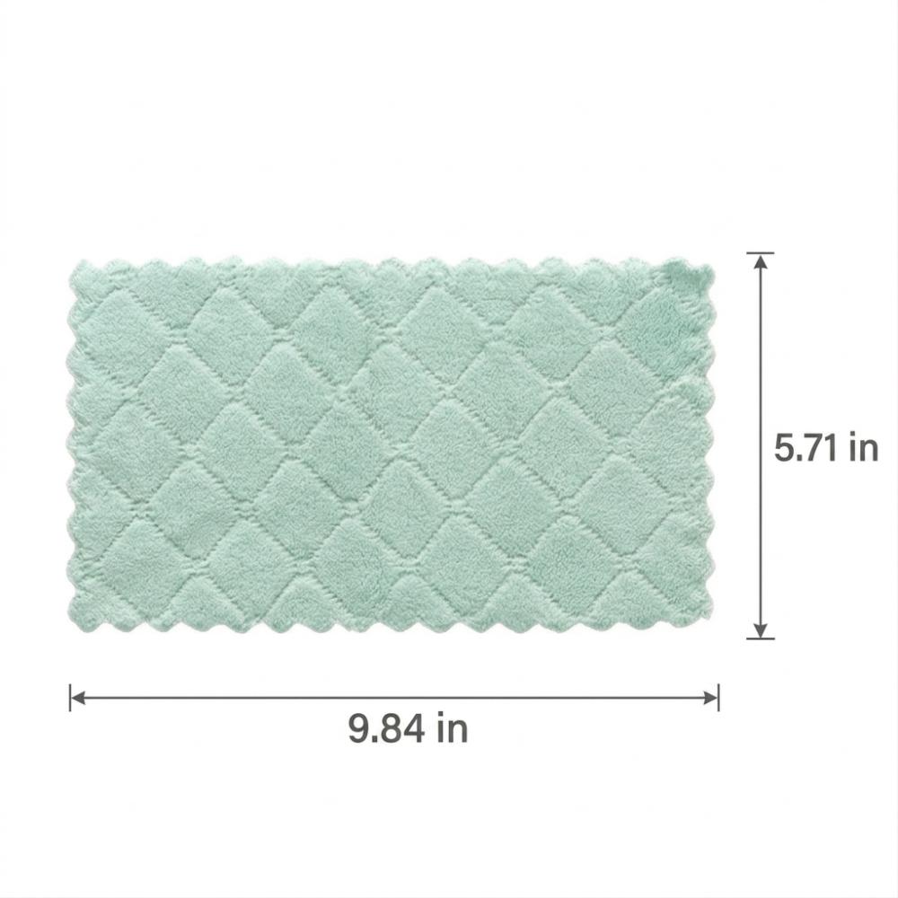 12pcs Thick Soft Kitchen Dish Cloth Super Absorbent Double-Sided Towel  Kitchen Cleaning