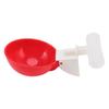 10 Set Chicken Drinking Cup Automatic Water Drinker Big Red Plastic Bowl for Duck Bird Hen G3 4