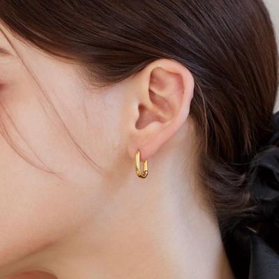 Dmoment Sophia One-Touch Ring Earrings (14k Gold Plated)