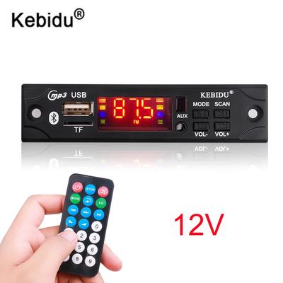 Módulo de Rádio FM para Áudio Automotivo Sem Fio Bluetooth 5V 12V Placa Decodificadora MP3 WMA Player MP3 Com Controle Remoto Suporte USB TF