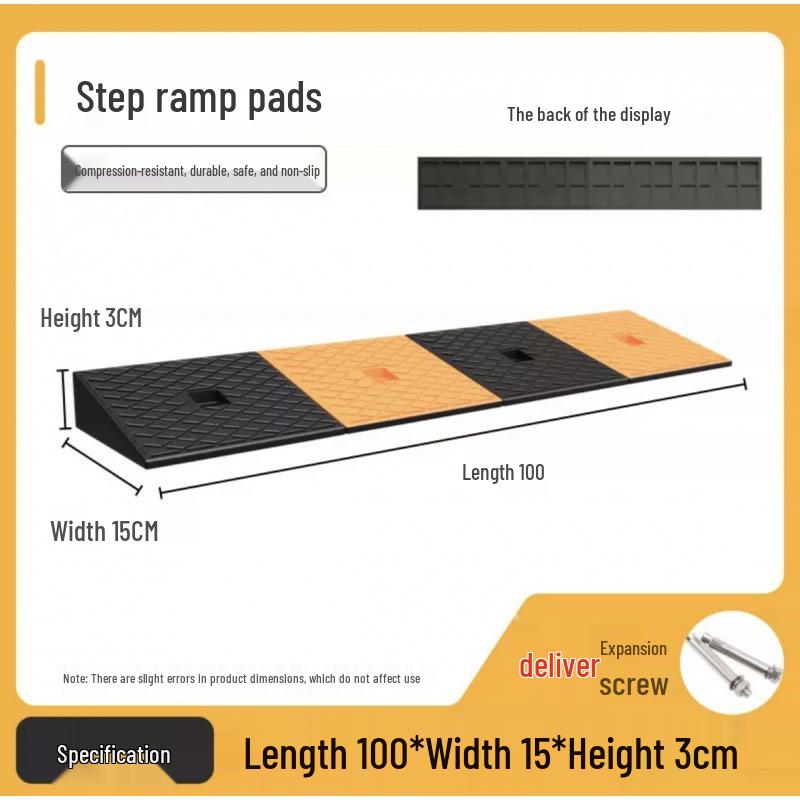 Rubber Curb Ramp Mat for Vehicles and Thresholds