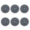 6pcs Cane Tip Professional Portable Rubber Replacement Tip Accessory for 4 Legged Crutch 0.6 Inch
