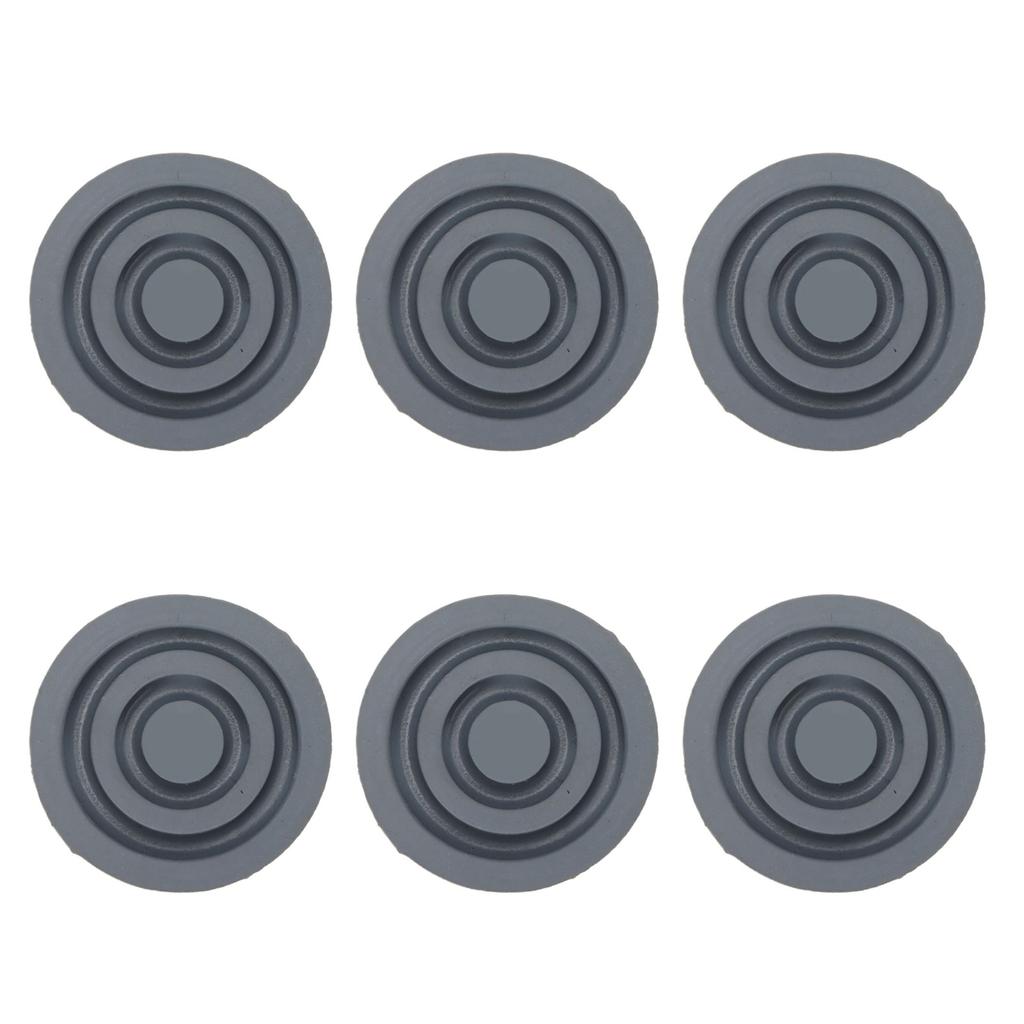 6pcs Cane Tip Professional Portable Rubber Replacement Tip Accessory for 4 Legged Crutch 0.6 Inch
