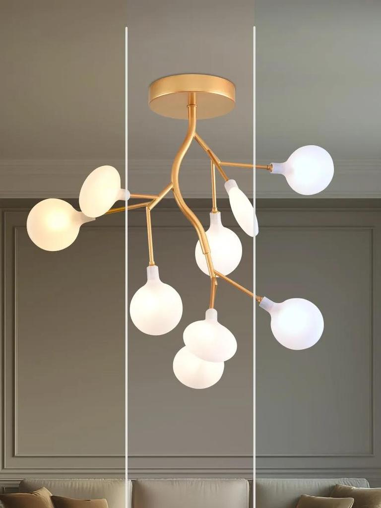 Nordic G4 Led Chandelier Lighting Modern Branch Pendant Light Living Room Gold Art Decor Indoor Lighting(bulb NOT Included)