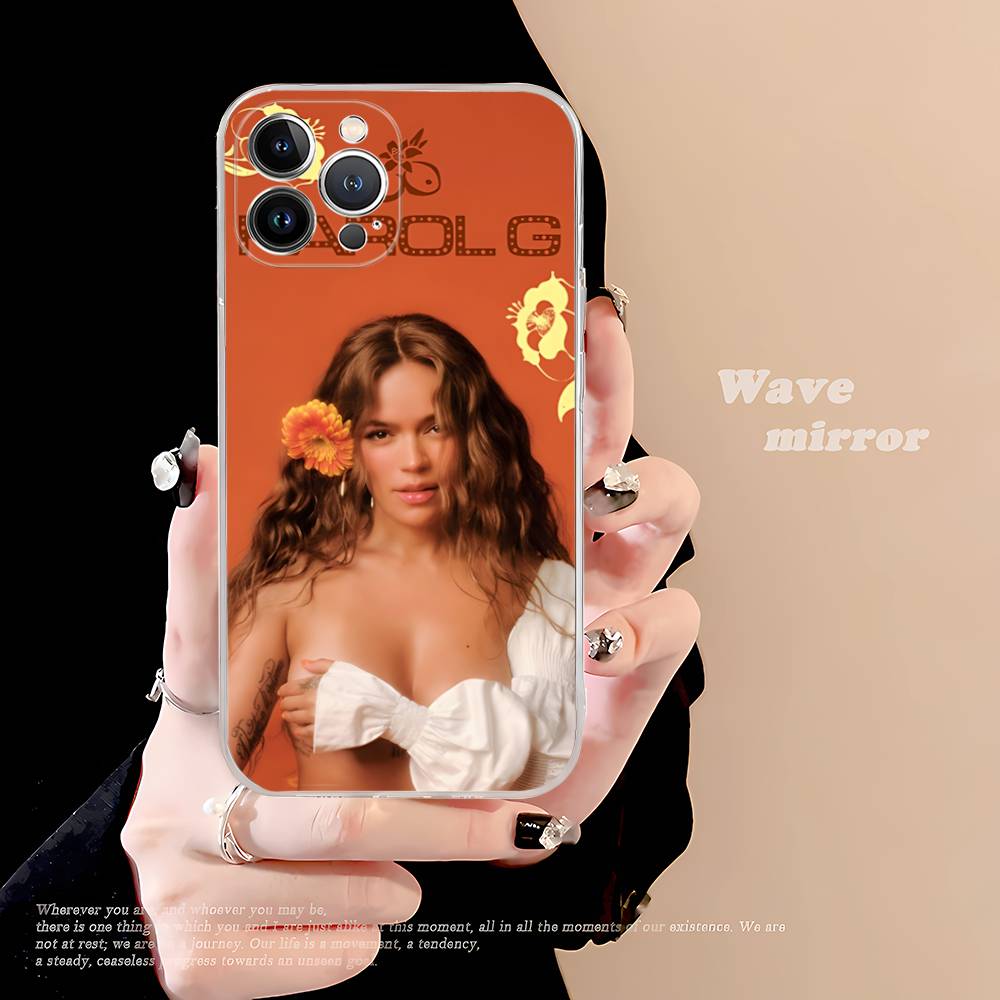 Singer K-Karol G For IPhone 17 16 15 14 13 12 Mini 11 Pro Max Transparent Case