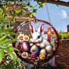 Acrylic Easter Bunny Cross Suncatcher Stained Glass Effect Window Hanging Ornament Easter Religious Gifts