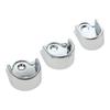 2 Pcs Wardrobe Closet Rod Bracket 16/19/22/25mm U-Shaped Open Type Socket Bracket Shower Curtain Rod Pole End Supports Socket