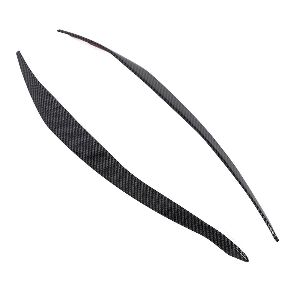 Front Headlight Eyebrow Cover ABS Black Front Headlight Lamp Eyebrow Cover Trim for 5 Series F10 LCI 2014 to 2016