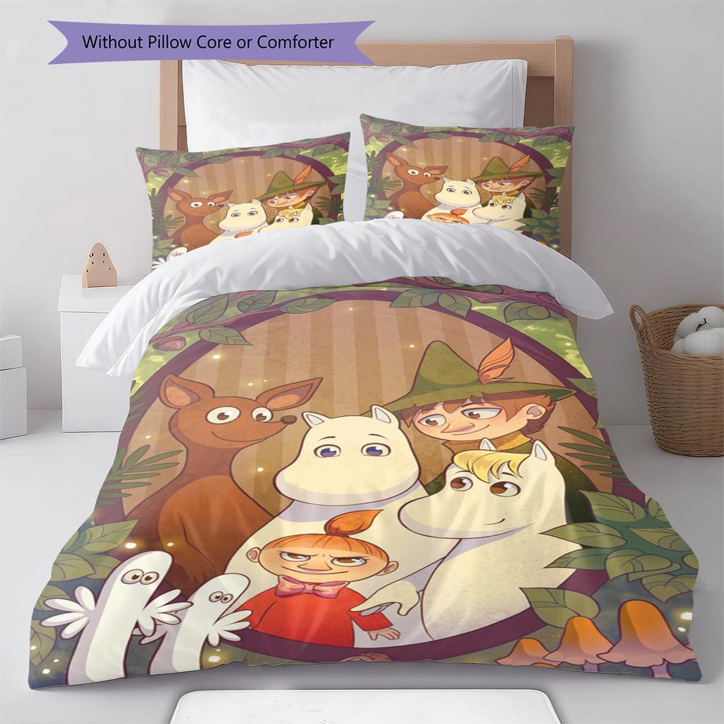 Set Copripiumino Trapuntato con Fantasia Cartone Animato Federa Decorazione per la Casa Regalo di Compleanno (1 * copripiumino + 2 * federa, senza nucleo)