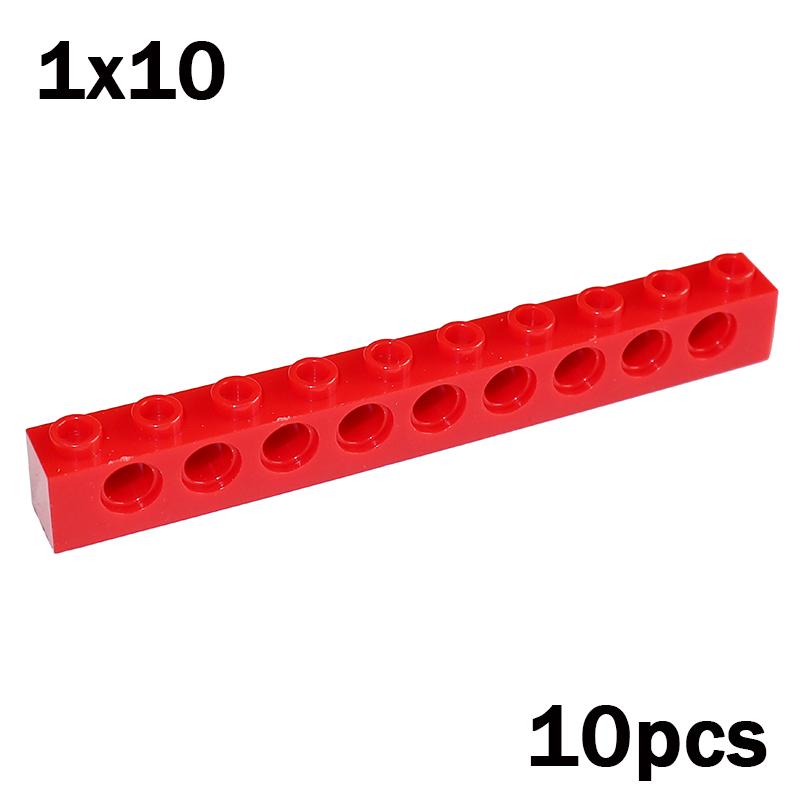 

MOC Technology Assemble Particles Brick 1x10 with 9 Holes 2730 DIY Brick Playset Learning Educational Toys Playsets for Kids красный