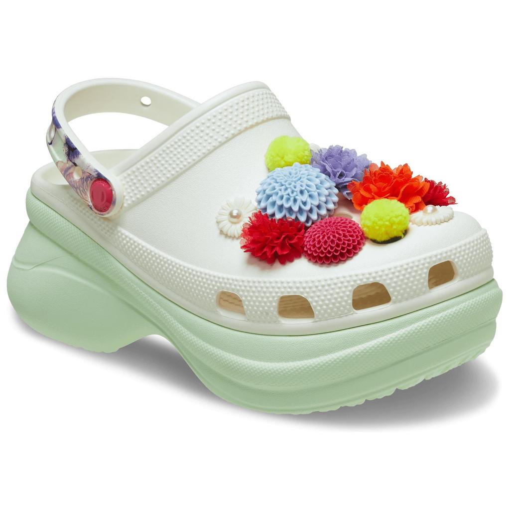 Crocs Bay Wildflower Clog EVA Comfortable Versatile Clogs Women Clogs White Green 211184-0WV