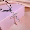 Wind Jewelry Flash Diamond Cross Necklace Female Tide Exquisite Personality Niche Design Sense Collarbone Chain