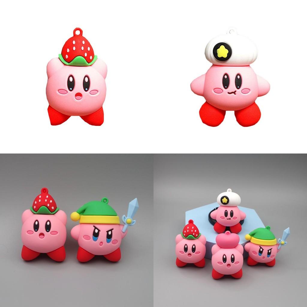 Charming Kirby Anime Games Cute Cartoon Pink Kirby Waddle Dee Doo Pvc Doll Ornaments