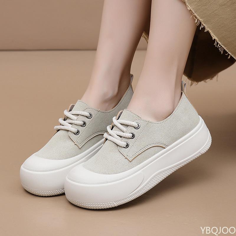 Women's thick soled height increasing shoes spring autumn new styles fashionable versatile simple comfortable shoes