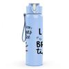 1PC Coffee Life Quote 750ml Color Plastic Sports Water Bottle Leakproof Flip Straw Lid Suitable for Sports Office Home Use