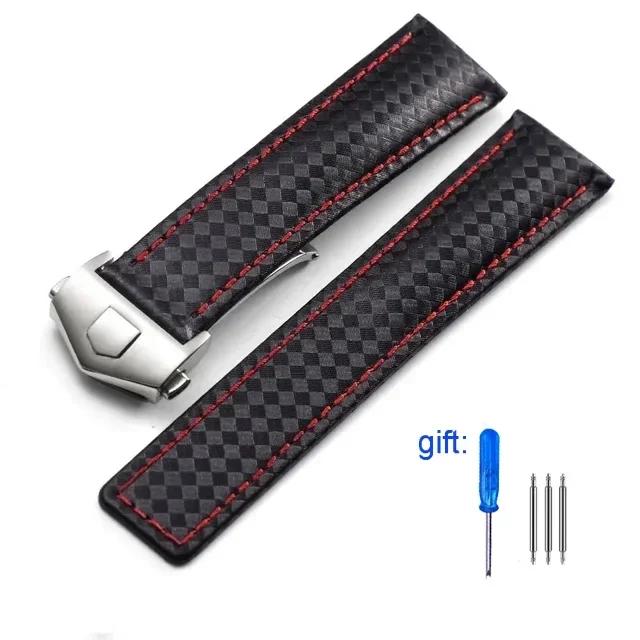 Genuine Black Calfskin Leather Watchband For Tag Heuer Aquaracer 300 CARRERA F1 Watch Strap Bracelet Men 19mm 20mm 22mm New