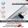 20CM Waterproof Power Converter Adapter for Starlink Mini Original Cable For Starlink Mini Type C To DC Female Adapter