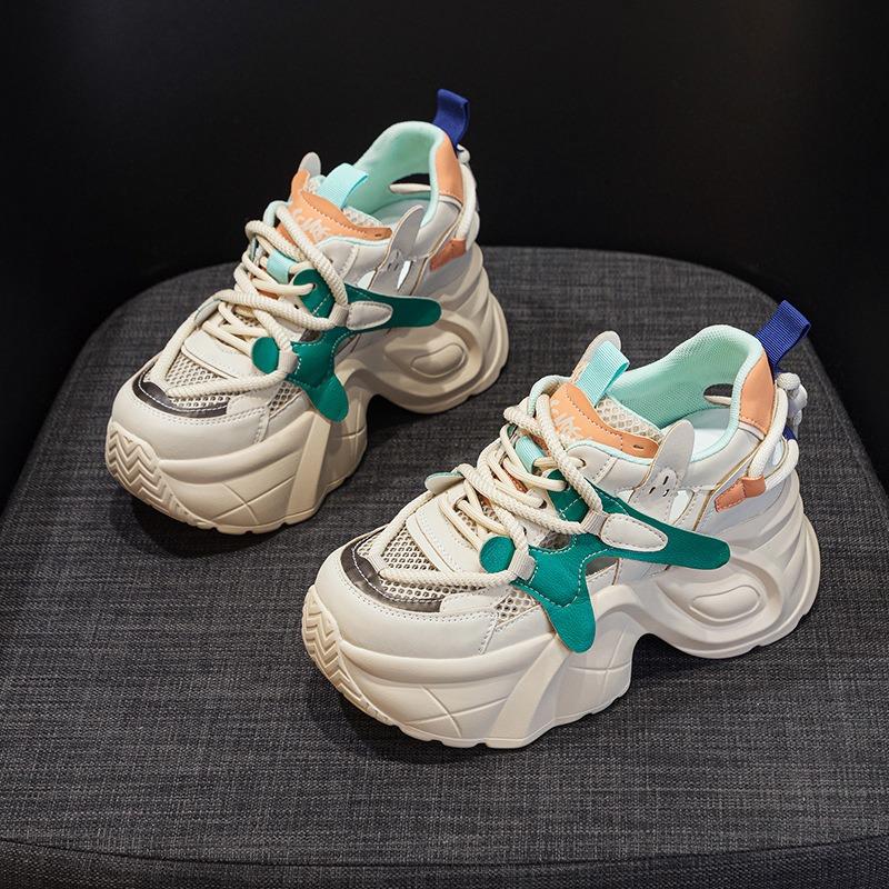 Chaussures pop décontractées sport mode semelle épaisse hauteur intérieure chaussures pour femmes
