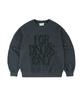 MOO [Fleece-Lined/Non-Fleece-Lined] Peach Skin Disco Graphic Sweatshirt - Charcoal