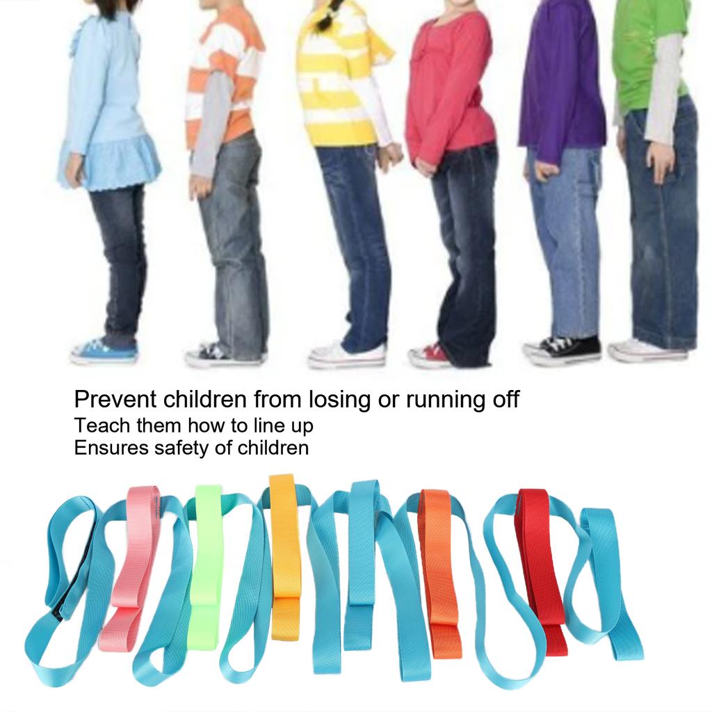 Dětské vodítko proti ztrátě s barevnými držadly, bezpečnostní lano pro předškolní zařízení a denní péči