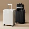 Durable Large-Capacity Leather Travel Suitcase with Universal Wheels and Password Lock