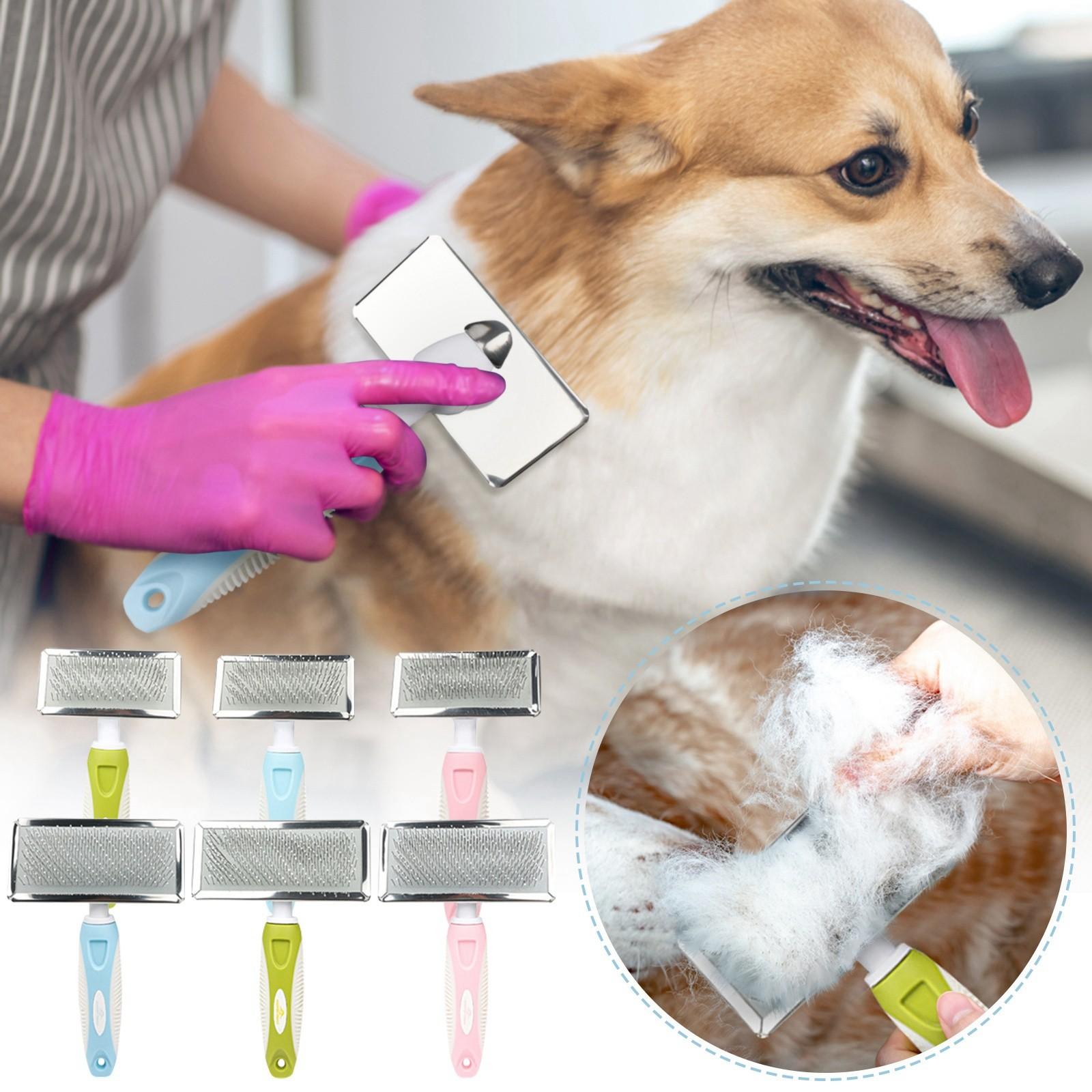 

Расческа для домашних животных, расческа с высокой и низкой иглой из нержавеющей стали, расческа для чистки и ухода за домашними животными, завязывающая и удаляющая плавающую расческу для волос