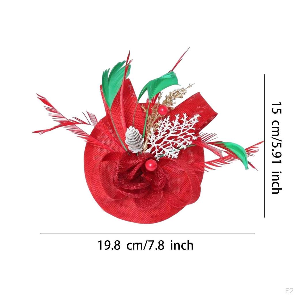 Bridal Hat Hair Clip Cosplay Accessories Christmas Hairpin for Halloween Fancy Dress