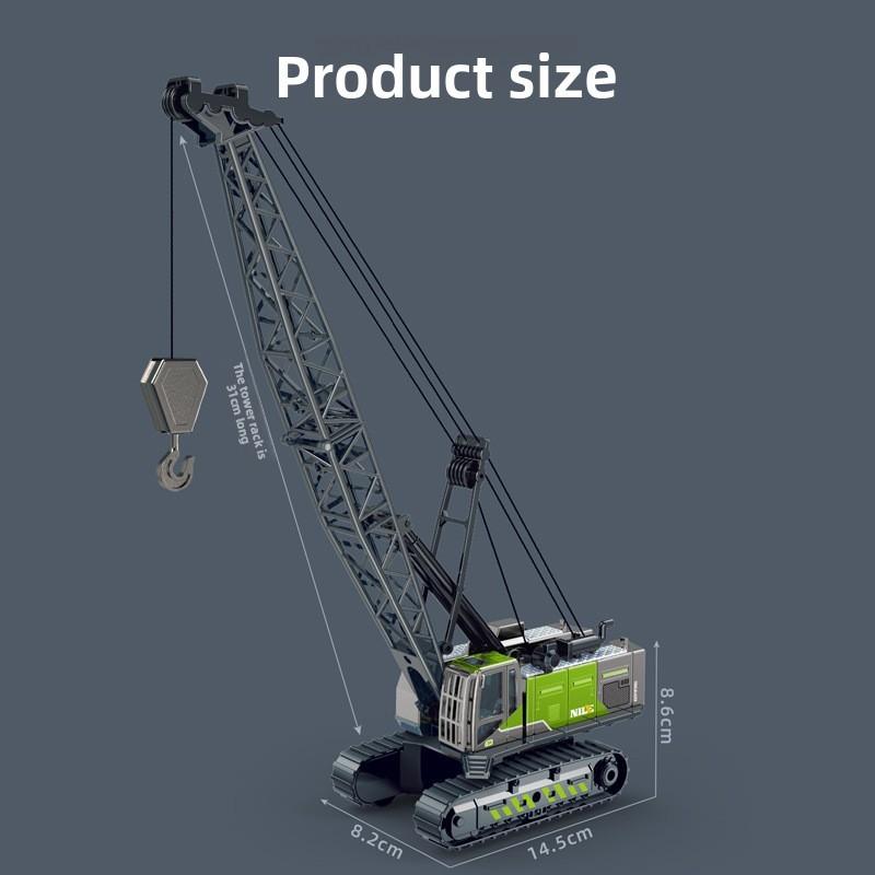 Large Alloy Simulation Foldable Crane Engineering Vehicle Model Children Toy
