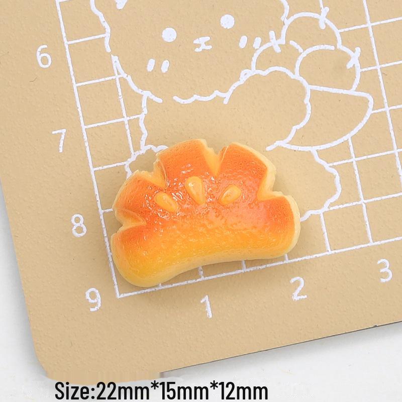 Cartoon Cream Glue Resin Simulation Croissant Decoration Accessory for DIY Jewelry, Hairpin, Shoe Buckle