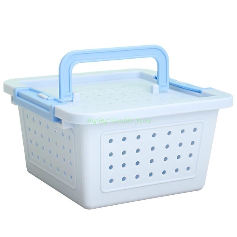 24TE Hamster Outdoor Cage Small Pet with Ventilable Cover Plastic Pet Carry Cage Practical Travel Box for Hamster
