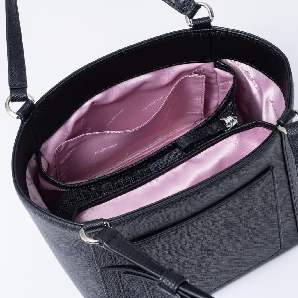 Jill Stuart Hand Crescent Ribbon Elegant Asymmetrical JSLH5HH1 Black Women's